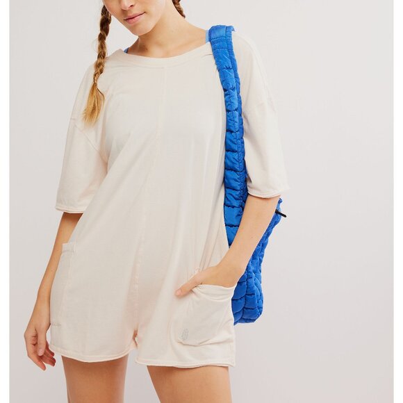 FP MOVEMENT Hot Shot Tee Romper / Bleached Clay - Picture 5 of 10